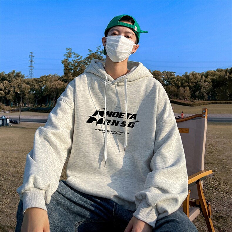 抖音得物供货可提供视频春装重磅美式宽松连帽卫衣DL2422,男装卫衣,电商A486-1