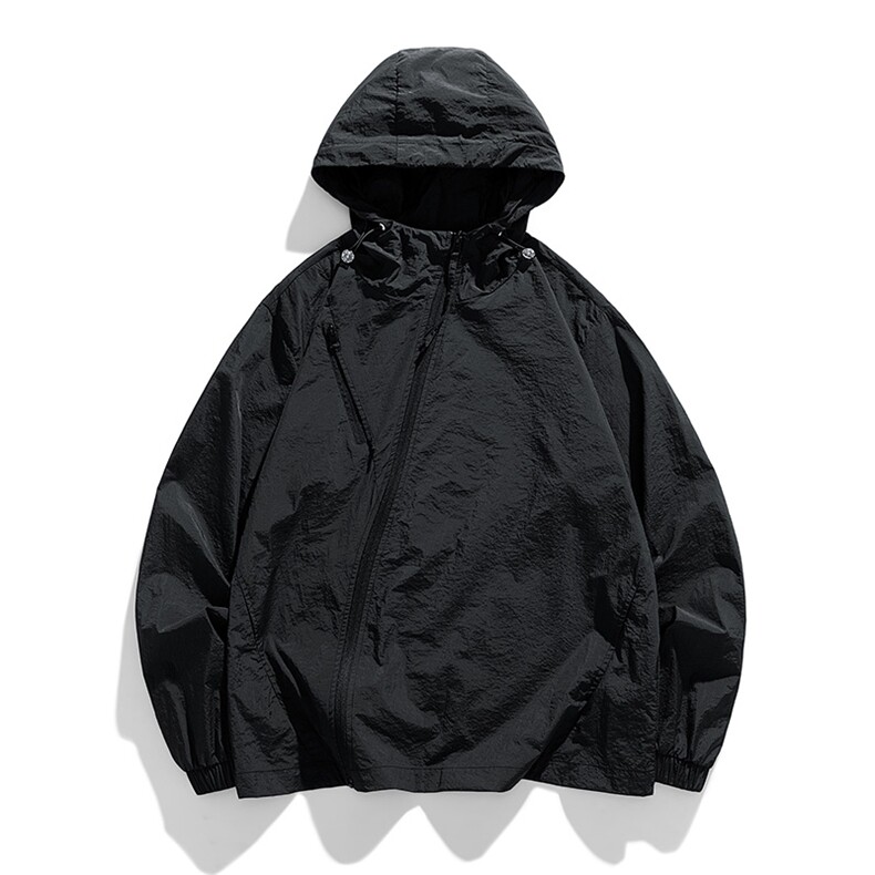 高品质二开40D尼龙皱时尚防晒衣A161-F7704-P55，男装防晒衣，电商A161