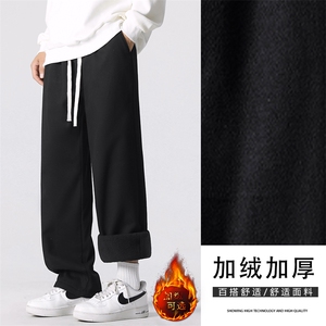 重磅摇粒绒宽松直筒卫裤秋冬季保暖加绒加厚休闲裤JRK628-特批-43图片