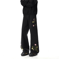 B221美式ins高街暗黑绣花宽松直筒牛仔裤LK25581-特P45控78，男装牛仔裤，电商B221