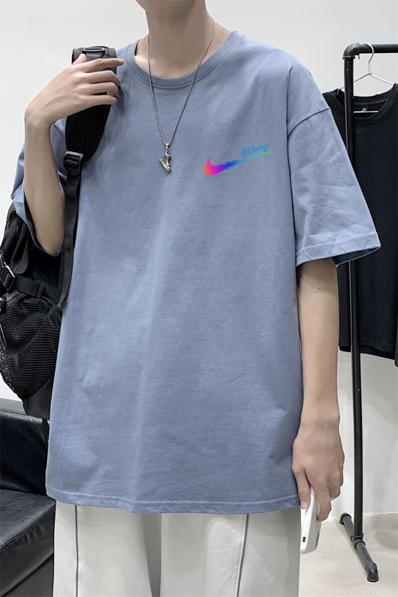 T2227P25港风室内夏装潮T恤男夏装款百搭印花短袖ins情侣装T恤,男装T恤,星座510A-1