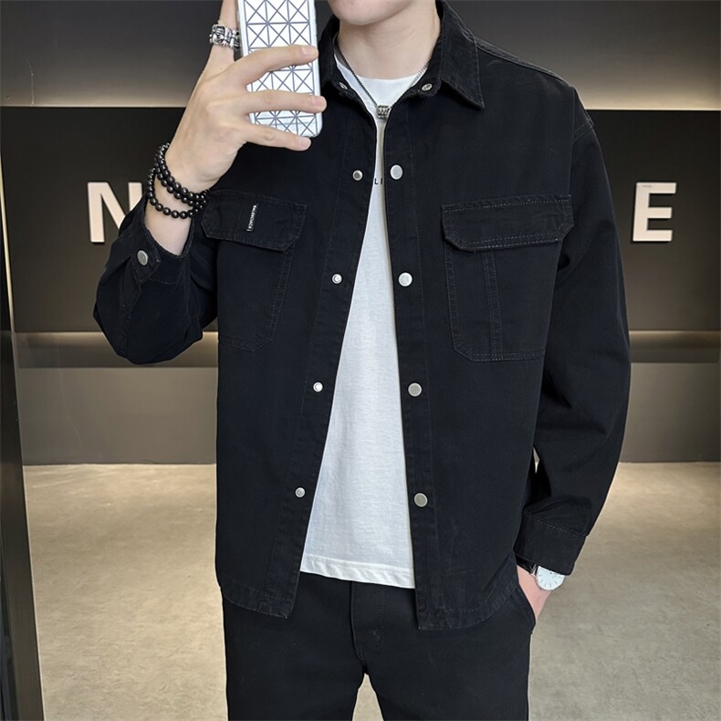 JK901-P802025秋季新款男士牛仔外套时尚百搭青年夹克上衣,男装工装外套,星座507A（原星座306B-2）