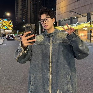 F601P78秋装男装牛仔夹克外套男装休闲时尚外套图片