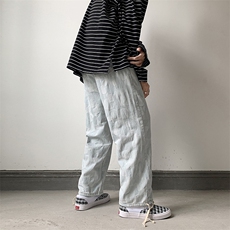 2025新款工装裤男季休闲文艺青少年宽松直筒阔腿裤子K373，男装工装外套，星座1108-1
