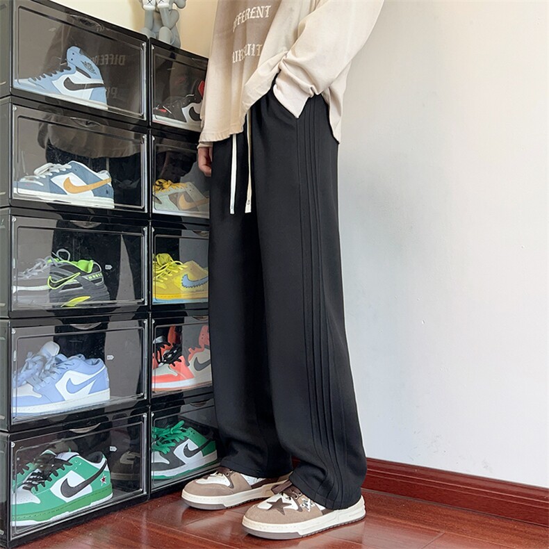 秋季新款褶皱休闲裤男士卫裤直筒宽松长裤潮流大码A266-KZ456-P45，男装休闲裤，电商A266