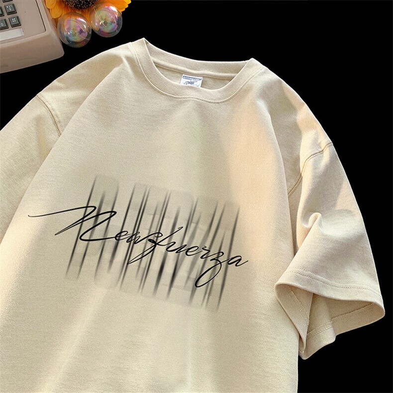 可设48小时发货支持抖音得物来样二开230克重磅美式短袖t恤MT365，男装T恤，电商A486-1