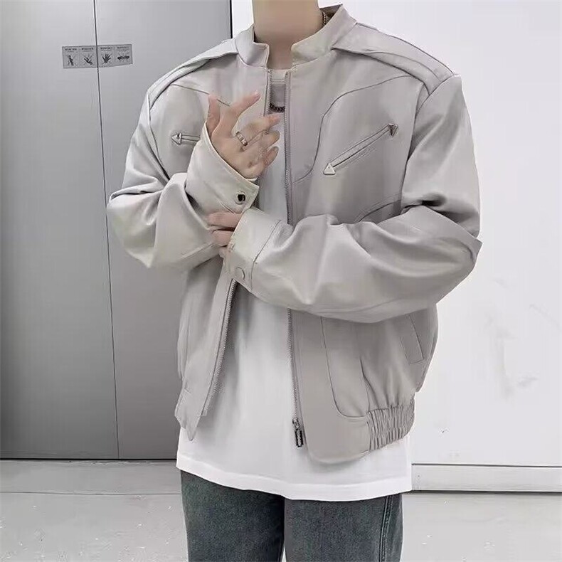 【有货】DJA101-P80美式高级感短款机车皮衣男宽松帅气飞行夹克,男装夹克,星座603-2