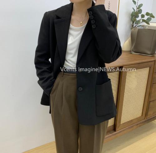 4023A新品2021新秋季工厂设计款西服肩部设计显瘦,女装其它,素妮