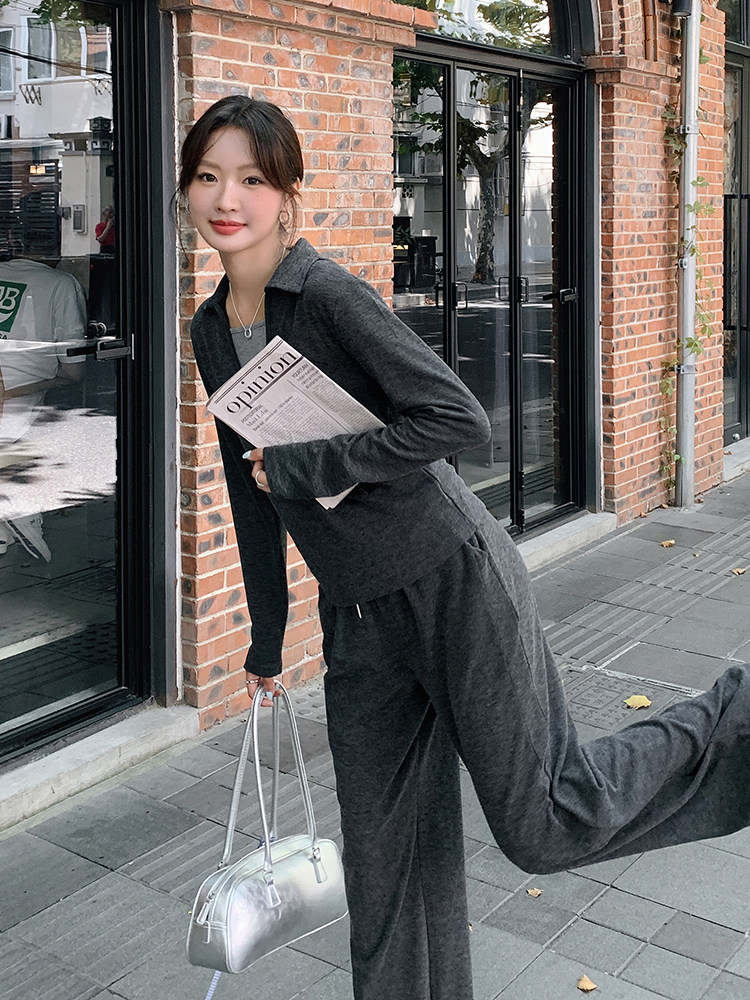 （现货）秋季新款针织吊带+上衣时尚套裤,女装套装/套裙,鑫慧
