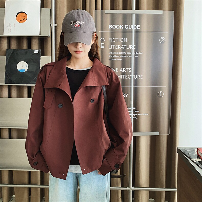 现货好数据2026春可安红品质优风衣外套2C293-Q791-P155-K228,女装短外套,2C293