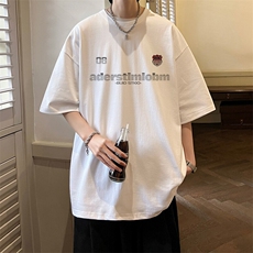 抖音得物二开现货220克夏装重磅美式高街宽松短袖t恤MT293，男装T恤，电商A486-1