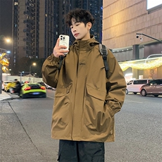 新款现货户外连帽夹克男冲锋衣外套JK813-P80，男装夹克，星座1204-3