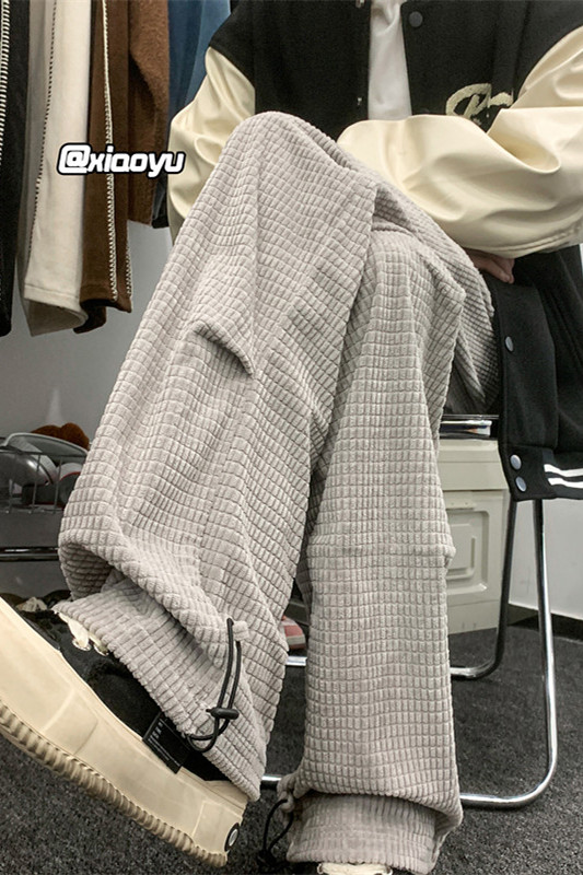 XZ616秋冬季宽松百搭灯芯绒玉米粒抽绳休闲裤TY954P45控58,男装休闲裤,星座512A（原616）