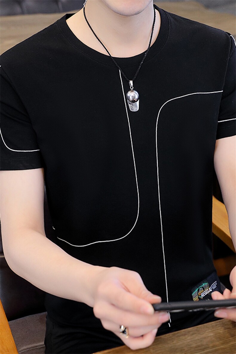7367-P45欧洲站休闲短袖T恤男2022潮牌潮流日系衣服,男装T恤,电商D310B