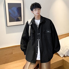 1港风华夫格工装衬衫男大码情侣衬衣男长袖衬衫男CS7754P45控68，男装衬衫，星座226-2