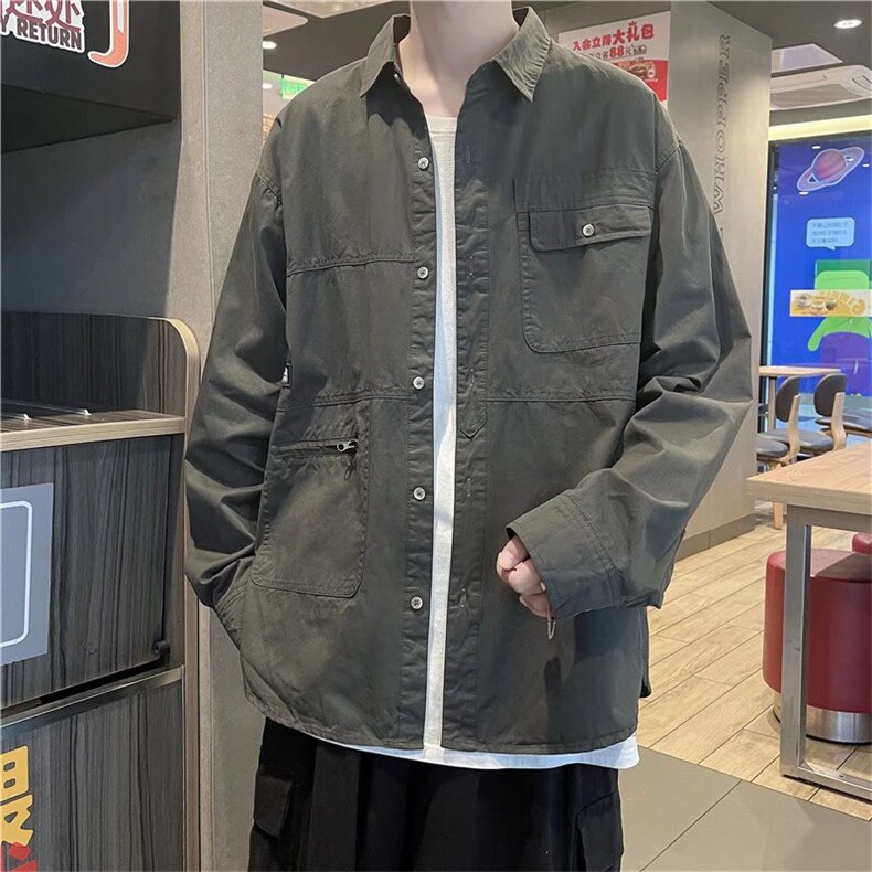 春秋季男士翻领休闲牛仔夹克宽松潮流痞帅上衣时尚外套CY1212-P41,男装夹克,星座412-2