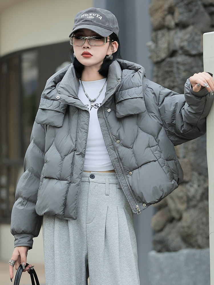 现货2024年冬季羽绒服女超好看新款今年流行显瘦洋气90白鸭绒外套,女装羽绒服,琦鑫阁（原依鑫阁）