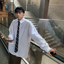 【2025春夏】假领带假两件长袖衬衫打底内搭外套男防晒衣女送领带,男装防晒衣,星座112A
