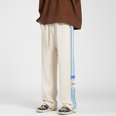 冬季欧棉绒加绒加厚条纹贴标休闲裤M~5XLXZ604-KG50-P65控78，男装卫衣，星座604