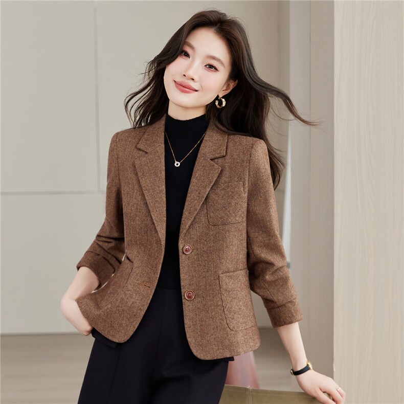 《档口现货》2026秋装上新气质通勤百搭西装外套女,女装西装,苗苗