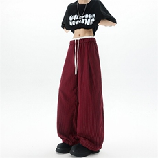 8XL-M假两件双腰山本裤条纹休闲西裤男夏宽松大码阔腿裤KZ052P60，男装休闲裤，电商B312