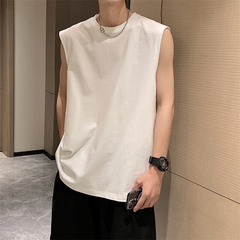 2025夏季新款美式简约纯棉坎肩运动背心男纯棉休闲上衣-A532TP15,男装背心/马甲,电商B241