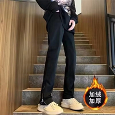 小众拼接牛仔裤男款秋季美式高街直筒显瘦裤子提档vibe加绒微，男装牛仔裤，星座218-1（原230）