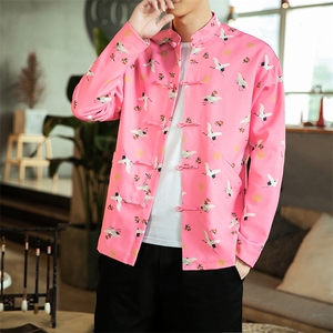 秋装 大码风男装复古盘扣夹克外套唐装学生汉服潮  JK18/P120图片