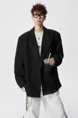 双排扣大码M-5XL西服男成分96%聚酯纤维4%氨纶XF78127P85控128，男装西服，星座226-1