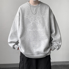 S6302-P28秋季圆领卫衣男大码韩版宽松长袖外套，男装卫衣，电商A040