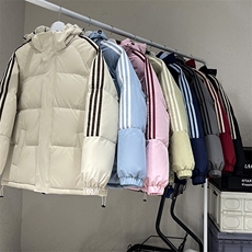 现货抖音得物供视频三条杠织带加厚羽绒连帽棉衣外套棉服MY8097，男装棉衣，电商A486