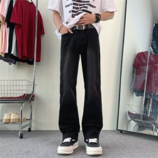 做旧牛仔裤男士夏季新款潮牌渐变拖地高街宽松直筒裤子男G06/P35，男装牛仔裤，星座506