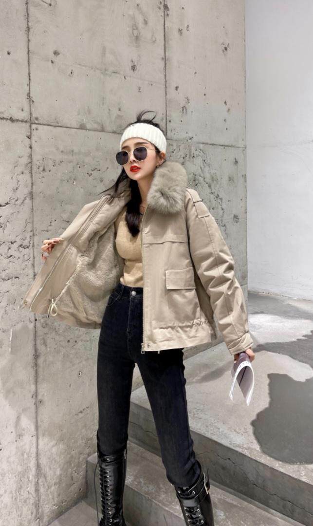 狐狸毛派克服，其它，贻思茗