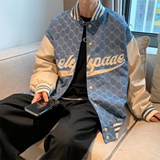 港风宽松棒球服男印花夹克青少年立领长袖W2018P43，男装夹克，星座1116-2