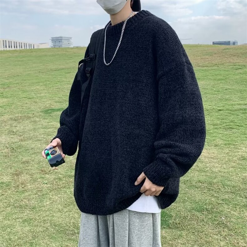 美式街头设计感圆领毛衣男慵懒风休闲针织衫M728P40,男装针织衫/毛衣,星座1116-2