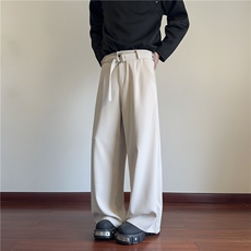 抖音品质春季新款垂坠感自带腰带宽松西裤B315-K924-特P40控78，男装休闲裤，电商B315
