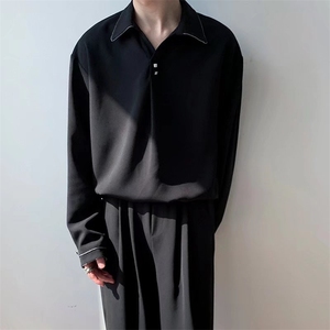 衬衫男韩版潮流长袖高街帅气2023夏季新款ins宽松外套CY368-P30图片