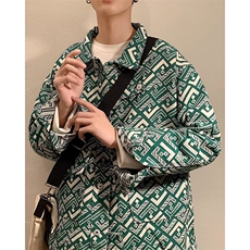 春秋季提花满印夹克男潮牌宽松休闲外套D0003P62，男装夹克，星座1116-2