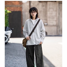 J53-P38春秋季开衫千鸟格长袖衬衫男女生宽松休闲高级感bf衬衣，男装衬衫，电商B323A