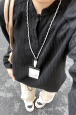 2026秋季新款港风女模大码鱼骨纹长袖T恤M-5XHT25893-特P19，男装T恤，电商A022