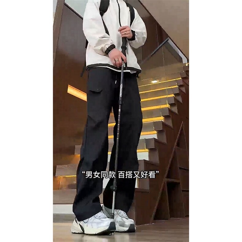 特批35秋季直筒美式高街感冲锋长裤聚酯纤维98%2%其他,男装休闲裤,电商基地A086