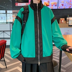 港风痞帅夹克男生衣服春秋冬季新款潮牌休闲针织上衣外套J66，男装夹克，星座1116A-1（原606A）
