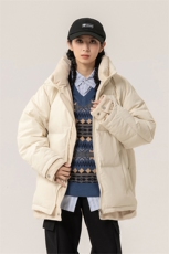 新标白鸭绒简约休闲立领外套纯色加厚羽绒服ESY0221-P205，男装羽绒服，电商B306