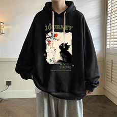 连帽卫衣男大码胖子帽衫大号运动服WY2433-P35，男装卫衣，电商A040