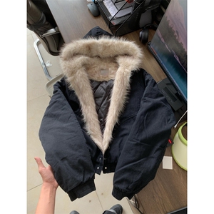 座山雕毛领宽松百搭棉衣ZM076-P130图片