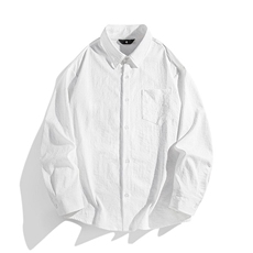 秋季纯色长袖衬衣男宽松落肩质感衬衫外套DSA157B-CS4222-特P40，男装衬衫，电商A157B