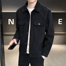 JK877-P70男士商务休闲夹克衫青年纯色翻领衣外套，男装夹克，电商D310B-1