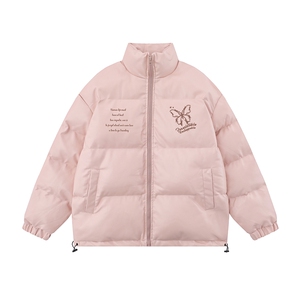 白底 23新款冬季时尚百搭宽松立领PU 皮棉服外套MY6459P115控158图片