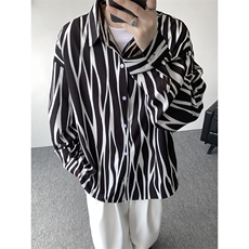 衬衫男秋季新款港风宽松长袖衬衣CS806-P32，男装衬衫，星座214-3