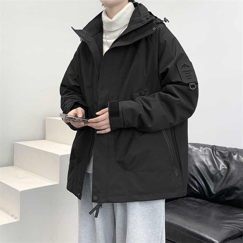 三合一情侣冲锋衣男石墨烯内里户外三防摇粒绒冲锋夹克-P128，男装夹克，电商B306